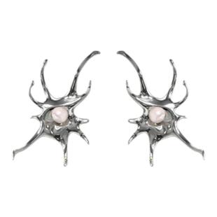 PEARLONA神经元巴洛克珍珠耳钉小众原创设计女赵粤郑润泽同款