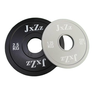 健身房专用JxZz纯纲杠铃片环保无味大孔奥杆通用彩色举重配重片