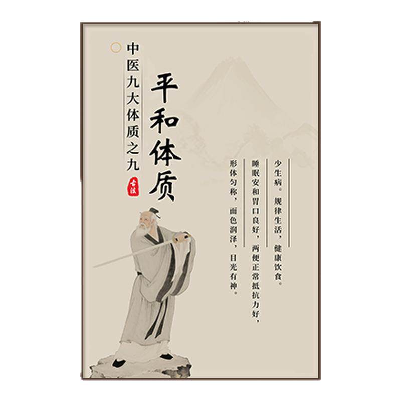 九种体质图挂画中医养生馆装饰画中医院诊室理疗店体质辨识图壁画