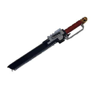 锯齿链锯剑电动武器战锤粉丝向创意模型摆件拼小颗粒积木玩具礼品