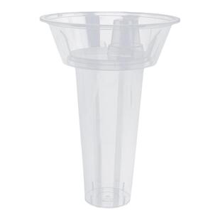 网红火锅杯一次性商用行走的冒烟水果杯加厚塑料杯托生煎包打包杯