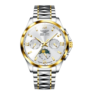 正品认证冲浪琴师手表男士全自动机械表镂空月相防水夜光运动腕表