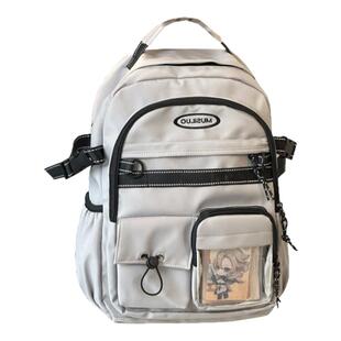 日系工装书包男潮初中生高中大学生党双肩包女大容量电脑旅行背包