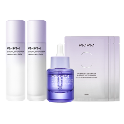 【护肤大全套】PMPM白睡莲水乳精华油面膜套装补水保湿