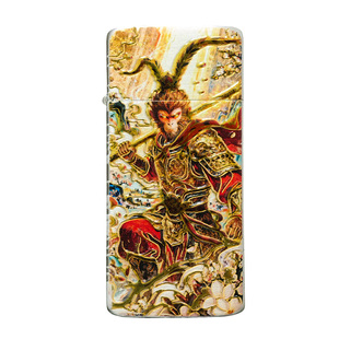 佐罗新款3D立体浮雕齐天大圣超薄纯铜煤油打火机高级感送礼精雕银