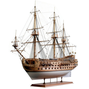 1:50圣菲利普号气派的一级风帆战舰木质古典帆船模型拼装套材远晴