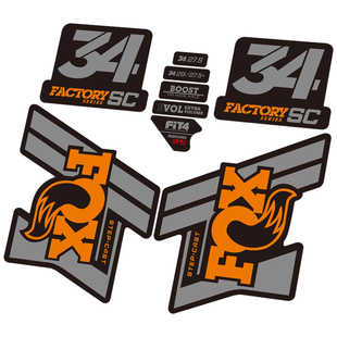 2020款FOX 34 SC前叉贴纸山地车单车贴减震狐狸factory step-cast