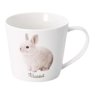 NITORI宜得利家居陶瓷喝水杯牛奶杯300ml马克杯兔兔小刺猬