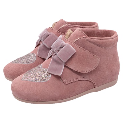 littlewinkaa蝴蝶结保暖女童靴
