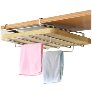 SDR免打孔壁挂砧板架菜板架子 304不锈钢案板架 抹布架厨房毛巾架