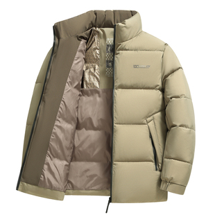 啄木鸟男士冬季羽绒棉服爸爸冬装中年短款加厚保暖棉衣休闲棉袄男