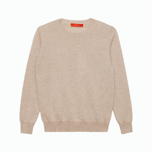 gts新疆天山羊绒2022秋冬新款女士圆领套衫针织衫羊绒衫纯色修身