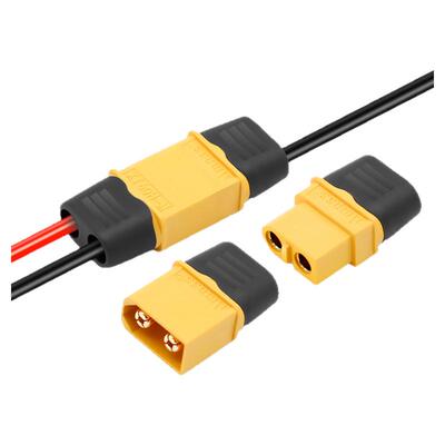 Amass XT60H锂电池连接器航模无人机接口插件公母头真金香蕉插头