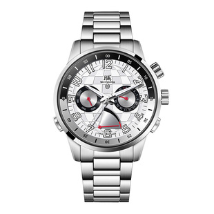 上海手表新款环球旅行家SH017多功能自动机械表能量显示两地时区