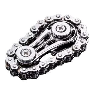 解压神器手指链齿指尖飞轮陀螺齿轮链条机械无聊金属减压联动玩具