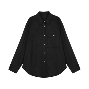 【早秋上新】JNBY/江南布衣秋冬呢大衣含羊绒衬衫领时尚休闲