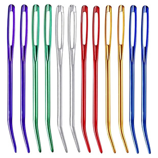 铝合金大眼针弯针毛衣缝合针大眼毛线弯针弯头大孔手工diy毛衣针