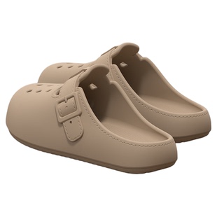 勃肯洞洞鞋女士夏季外穿2025新款厚底家居沙滩海边防滑包头凉拖鞋