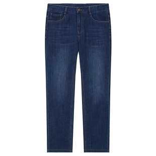 百斯盾官方男装牛仔裤夏季款百搭时尚舒适休闲牛仔中直筒长裤