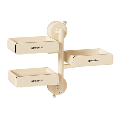 mrbasket吸盘肥皂盒多层旋转