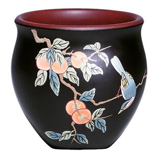 砂仙 宜兴紫砂主人杯高端纯手工彩绘柿柿如意品茗杯功夫茶具单杯