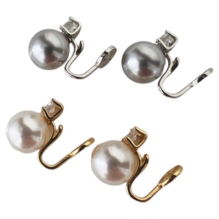 SOUL KNOT戴妃款升级人造珍珠真多麻澳白气质百搭明星同款耳夹