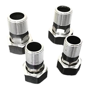 不锈钢水表接头4分6分1寸全铜材质表前活接头旋翼式水表接头配件