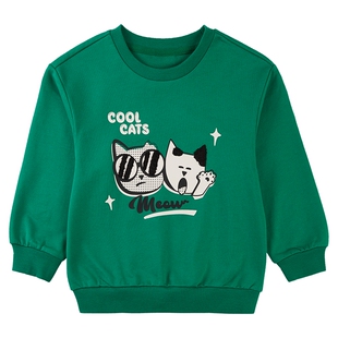 歌瑞家儿童卫衣秋季新款男女童中大童秋装百搭圆领上衣乐友