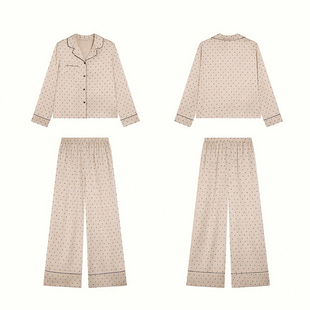 猫人冰丝睡衣女春秋款长袖薄款2025新款高级感真丝绸家居服送女友