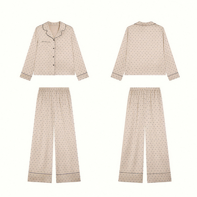 猫人冰丝睡衣女春秋款长袖薄款