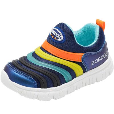 巴布豆童鞋儿童毛毛虫鞋男童鞋一脚蹬2026新款男宝鞋子儿童运动鞋