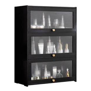 桌面收纳盒收纳柜茶具展示柜子餐具厨房水杯子置物架化妆品储物柜