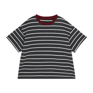 布丁哈鲁童装春装女童洋气上衣2026春秋新款儿童百搭圆领短袖T恤