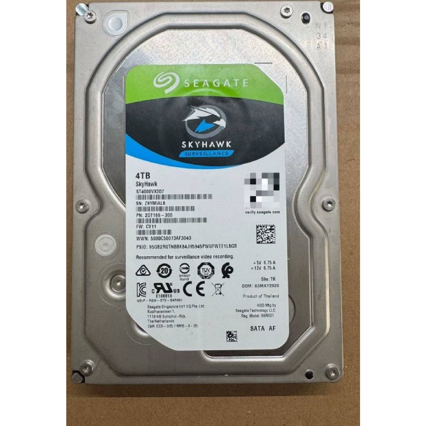 议价可维修希捷SkyHawk4TB监控硬盘型号ST4000VX00