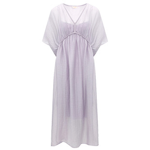 COCOBELLA流苏吊坠V领度假风大摆莱赛尔连衣裙附吊带裙FR0040