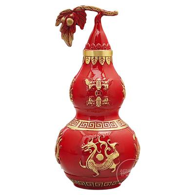 开口八卦黄铜葫芦开盖空心四神兽朱雀玄武青龙白虎客厅玄关摆件