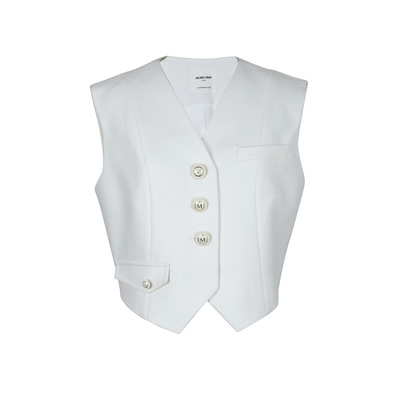 【时装周】Magyann时光信笺2025夏设计师简约通勤不对称口袋马甲