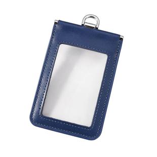真皮工作证卡套证件套定制工作牌员工牌双面透明胸牌身份证保护套校园学生饭卡公交门禁卡厂牌工牌挂绳定做