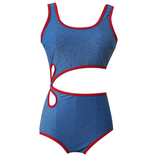 洛丽卡性感泳衣女2025新款连体镂空三角比基尼高级泡温泉竞速泳装