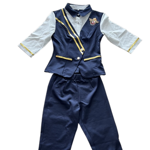 美容院工作服女2021冬季美容师韩版绑带遮肚显瘦足疗桑拿洗浴长裤