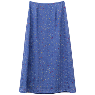 一三良品小个子 肌理感碎花长裙儿春夏显瘦直筒半身裙女2026新款