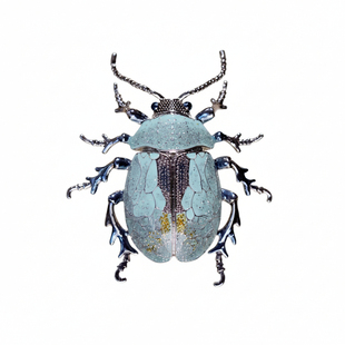 法式复古甲壳虫胸针高档女精致小众设计感大衣西装别针配饰礼物