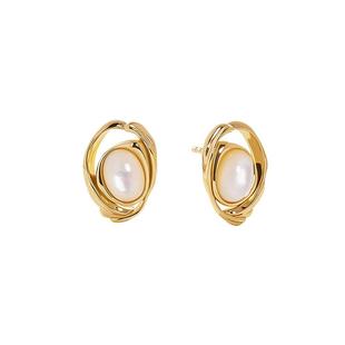 Amber Lollipop虎眼石耳环女气质高级感纯银耳钉新款轻奢小众耳饰