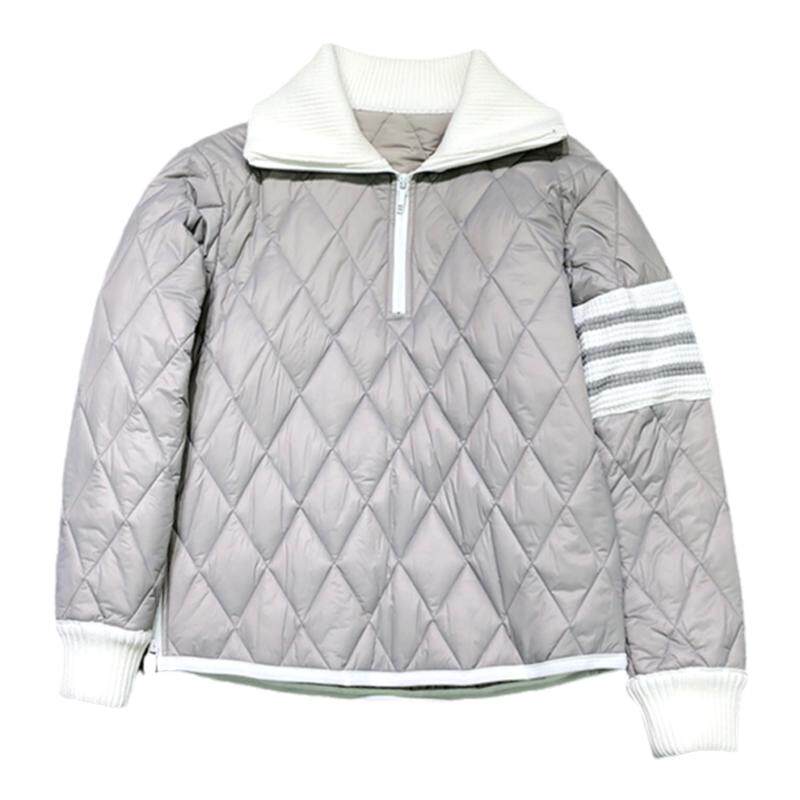 TB棉服四条杠拉链套头夹克棉袄冬