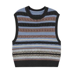 100%绵羊毛|MSLAN肌理感重工外穿针织背心马甲女MFDN538