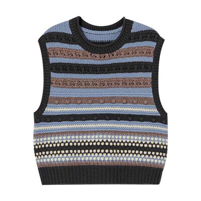 针织100%羊毛背心马甲MSLAN套头