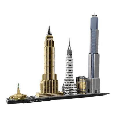 美国纽约天际线拼装积木玩具摆件