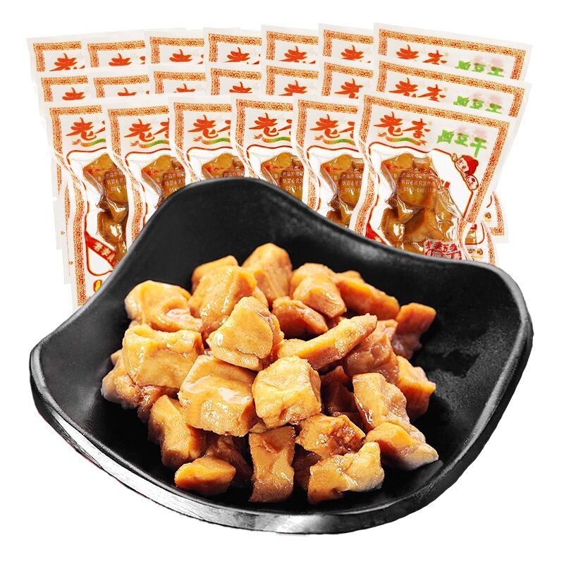温州特产老李卤豆干素肉五香干500g零食卤味香辣食品散装小吃素肉