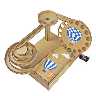 2025新款diy3米轨道纸板滚珠三年级科学课过山车作品小手工材料包