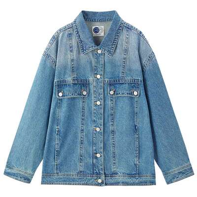 【tombonia联名】乐町商场同款水洗牛仔休闲印花外套女C2BJF3327